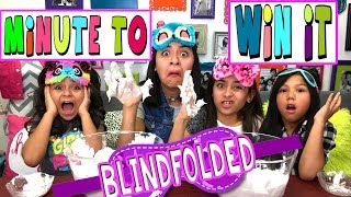 Blindfolded Minute To Win It With Txunamy  CHALLENGES  GEM Sisters [upl. by Aurea]