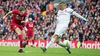 Liverpool Legends 32 AC Milan  Fowler flick Pirlo freekick and a Steven Gerrard winner [upl. by Annayehc]