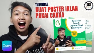 Cara Desain Poster Iklan Pakai Canva Plek Ketiplek [upl. by Aicnelev]