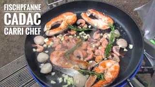 13 Fischpfanne vom CADAC Carri Chef 1  frisch gekauft und gleich gebrutzelt [upl. by Chrissy]