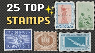 Most Expensive Stamps Catalog Values  Top 25 Postage Stamps In The World [upl. by Javler]