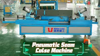 Pneumatic seam close machinehvac youtubeshorts machine duct close autofold [upl. by Ttnerb608]