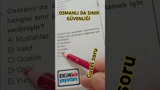 KPSS TARİH DENEME SORU ÇÖZÜMLERİ OSMANLI da sınır güvenliği önlisans kpss ortaöğretim [upl. by Stedmann]