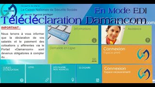 Teledeclaration Damancom En Mode EDI طريقة تصريح الأجراء [upl. by Yllah148]