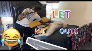 Couples Duct Tape amp Saran Wrap CHALLENGE  She Fell [upl. by Elleirad206]