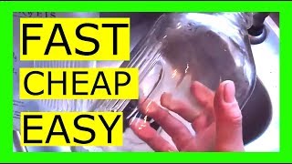 How to clean the inside of glass bottles and jars Quick and easy [upl. by Noek]