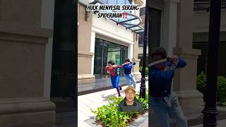 HULK MENYESAL SERANG SPIDERMAN⁉️ funny スパイダーマン compilation ngườinhện youtubeshorts tiktok [upl. by Ailekahs]