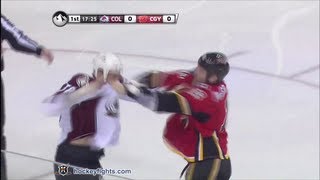 Patrick Bordeleau vs Brian McGrattan Mar 27 2013 [upl. by Litch326]