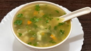 Veg Clear Soup  Vegetable Soup Recipe  Soup Without Corn Flour  Veg Feast [upl. by Dirfliw]