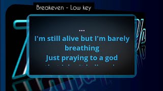 Breakeven  The script  Acoustic Guitar Karaoke [upl. by Aivekal]