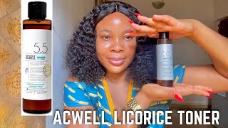 ACWELL LICORICE PH BALANCING TONER PRODUCT REVIEWbest brightening toner for acne prone skintoner [upl. by Carlota29]