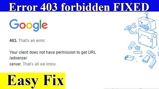 Error 403 forbidden in Any Web Page in Chrome  FIX Easy Fix  Fix Server Error 403 [upl. by Eellek]