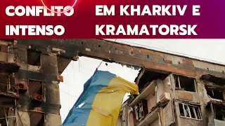 BOMBARDEIO INTENSO EM KHARKIV E KRAMATORSK [upl. by Gio]