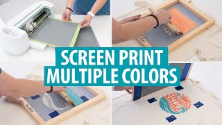 How to Screen Print Multiple Colors with Vinyl [upl. by Ymrej]