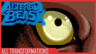 Altered Beast  All Transformations  Altered Beast Arcade [upl. by Terrell]