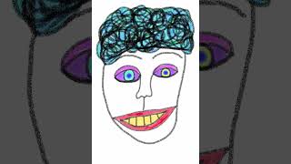 Green Face character time lapse Adobe Fresco art drawing abstractart adobefrescotimelapsevideo [upl. by Aidua807]