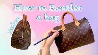 How to recolor a bag tutorial video  Louis Vuitton bag repair [upl. by Graham]