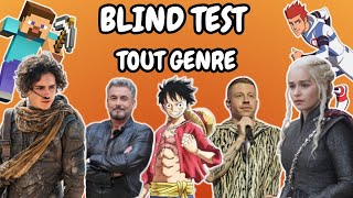 BLIND TEST TOUT GENRE  70 EXTRAITS Film Série Dessin animé Anime Jeux  Émission TV Musique [upl. by Dlorej]