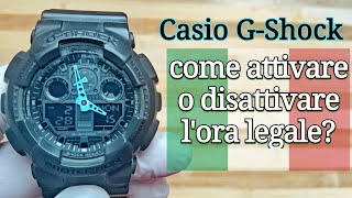 Casio G Shock Ora legale  Come Attivare o Disattivare [upl. by Gaughan]