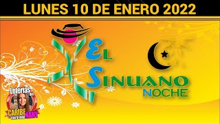 Sorteo Sinuano Noche 10 de enero 2022 [upl. by Coryden]