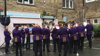 Brighouse amp Rastrick Band perform Knight Templar in Uppermill 2018 [upl. by Mose]