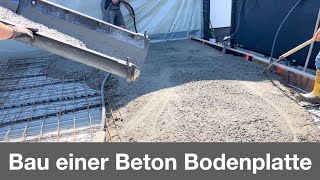 Beton Bodenplatte für eine Doppelgarage gießen [upl. by Gilbye]