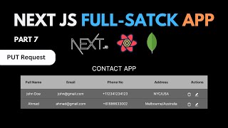 LastPart FullStack Contact App Next JS and MongoDB PUT Request  usMutation reactquery 2023 [upl. by Huxham]