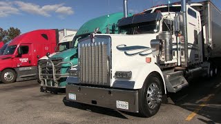 White Kenworth W900 Spotted At Michigan Truck Stop [upl. by Inhoj498]