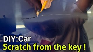 How to Repair DEEP SCRATCH in Car Paint [upl. by Ydnil600]