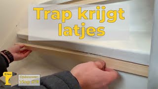 Latjes plaatsen onder trap  Bouw Vlog 19 [upl. by Ferne918]