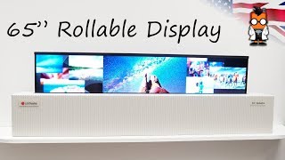 65quot Rollable TV by LG Display Demo at CES 2018 [upl. by Ferino]