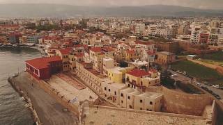 Crete Chania Balos beach  4k aerial footage [upl. by Mackoff]