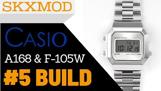 5 Casio A168 amp F105W Completed Build  Parts by SKXMOD [upl. by Nitza]