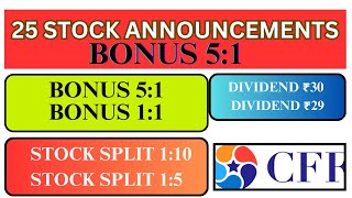 INTERIM DIVIDEND ₹30 amp ₹29 ANNOUNCED BY HIGH GROWTH COMPANIES  BONUS 11 amp BONUS 51 ANNOUNCED [upl. by Mirisola]