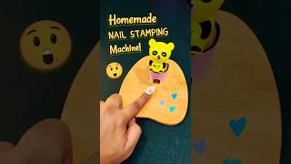 DIY Homemade Nail Stamping Machine 🤓🌈 Best out of waste  Diy crafts 💖 shorts craft [upl. by Ecikram502]