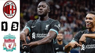 Ac Milan v Liverpool 13 Match Highlights [upl. by Kcirdled190]