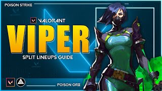 SPLIT NEW VIPER LINEUPS 2021  VALORANT GUIDES [upl. by Ahtebbat992]