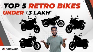 Top 5 Retro Bikes in India under Rs 3 Lakh  Classic 350 Speed 400 Harley X440 amp More  BikeWale [upl. by Ailam]