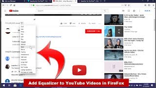 Enable Equalizer for YouTube Videos in Firefox Browser in Windows [upl. by Einad]