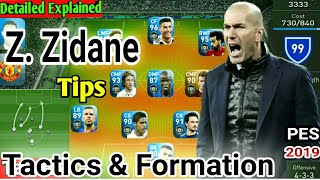 Zinedine Zidane  Y Grimault  Tactics amp Formation Tutorial  PES 20 MOBILE [upl. by Adnahsam729]