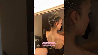 SECURING HEADPIECES ballerinaheadpiecepinsbehindthescenestiaraballetperformanceblackswan [upl. by Ludwog]