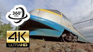 360° camera under train PENDOLINO 4K [upl. by Dawna]