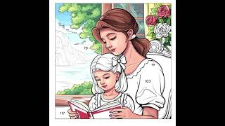 A touching scene a mother and daughter engrossed in a shared book family reading relaxing [upl. by Suiradal835]