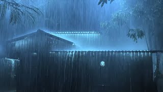 Deep Sleep For 3 Minutes With Heavy Rain Showers And Loud Thunder On The Old Roof381 [upl. by Larena]