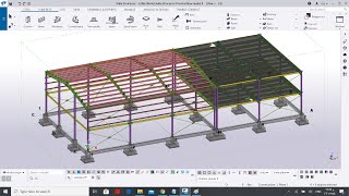 Tekla Structures Modelling of Steel Shed and Deck Slab Building  Part 4 [upl. by Curren251]