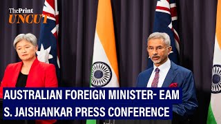 S Jaishankars attack at Canada during press conference with Australian Foreign Minister Full [upl. by Mchail]