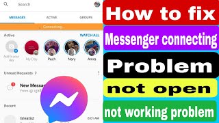 Fix Messenger connecting problem 2023  Messenger not open problem  Facebook Messenger not working [upl. by Rachaba]