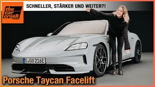 Porsche Taycan Facelift 2024 Schneller stärker und weiter Fahrbericht  Test  Review  Preis [upl. by Adamina]