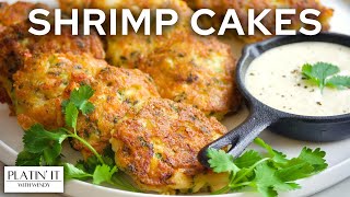 Super EASY Shrimp Cakes  Shrimp Cutlets  Shrimp Fritters [upl. by Nomae915]