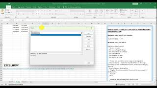 How to Convert DD MM YYYY text string or date to a standard date format in Excel [upl. by Ttegdirb]